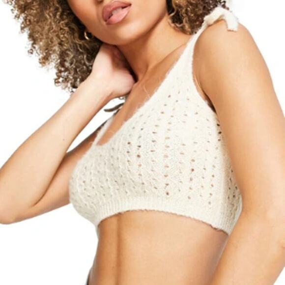 New ~ TOPSHOP , NORDSTROM ~Knitted Pretty Bralette Size 4-6 Fall - Picture 1 of 9